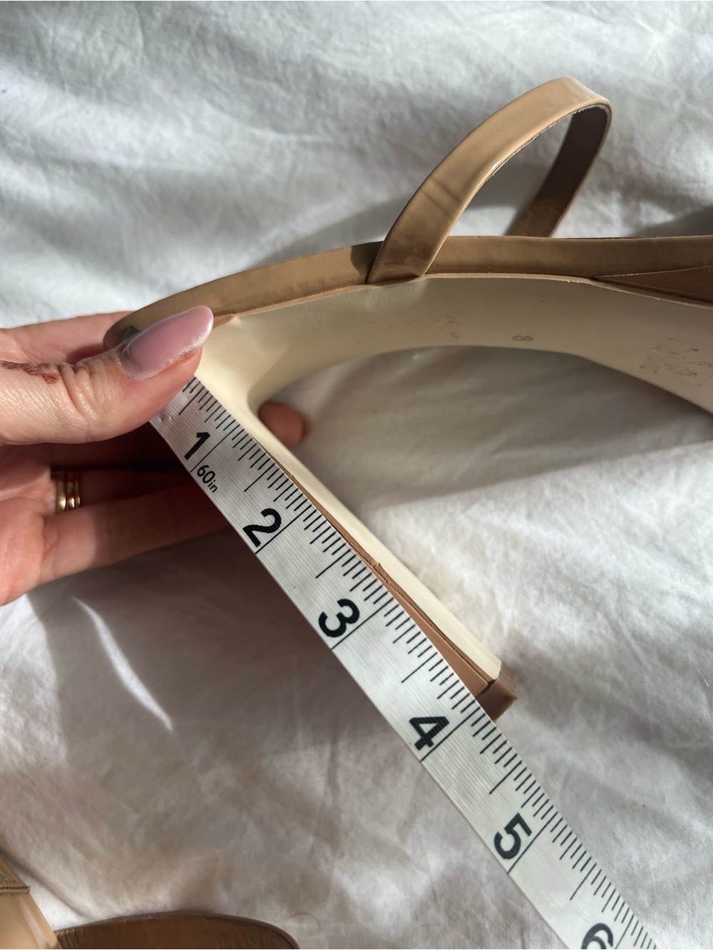 Jeffrey Campbell Nude Patent Platform Mule Heels Size 8 - Picture 6 of 6